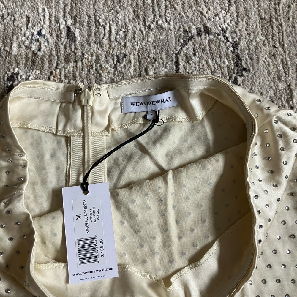 WeWoreWhat Ivory A line Skirt with beads